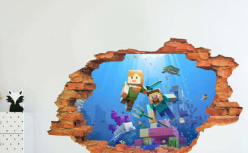 naklejki na ścianę minecraft